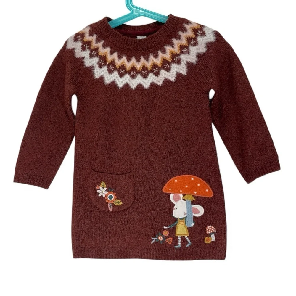 Tu Knit Sweater Dress with Pattern size 18-24 months